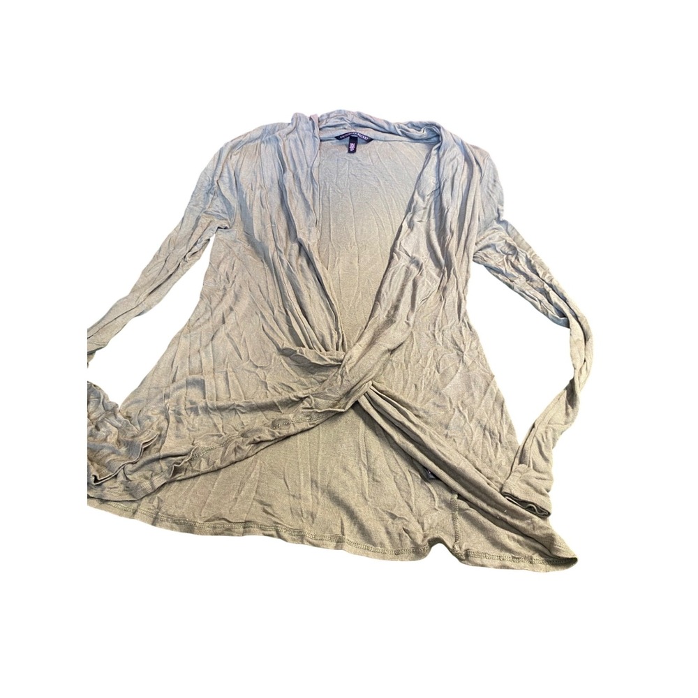 Victoria's Secret Green y2k Twisted Draped Long Sleeve Cardigan Top Women's S